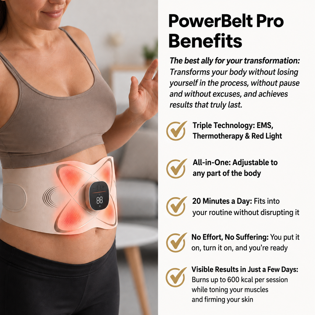 EMS Sculpting & LED & Heat Therapy PowerBelt®