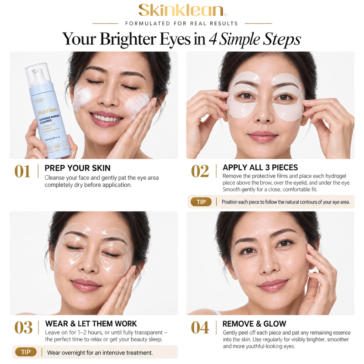 Peptide Caffeine De-Puffing Eye Patches